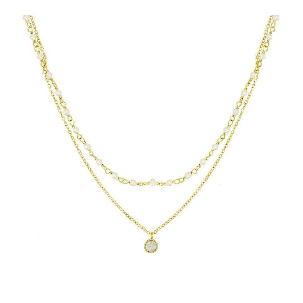 Doppelhalskette Mondstein - Hommforyou by Juwelier Homm