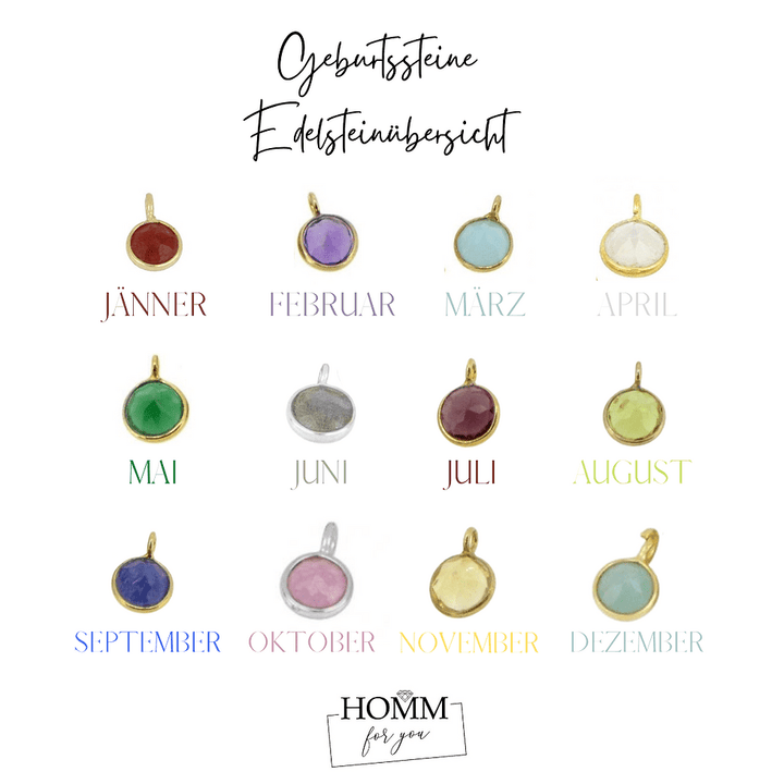 Geburtsstein Anhänger - Hommforyou by Juwelier Homm