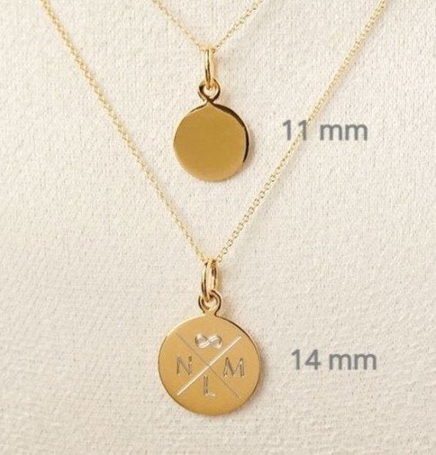 Gravurplättchenkette Coin 11/14 mm - Hommforyou by Juwelier Homm