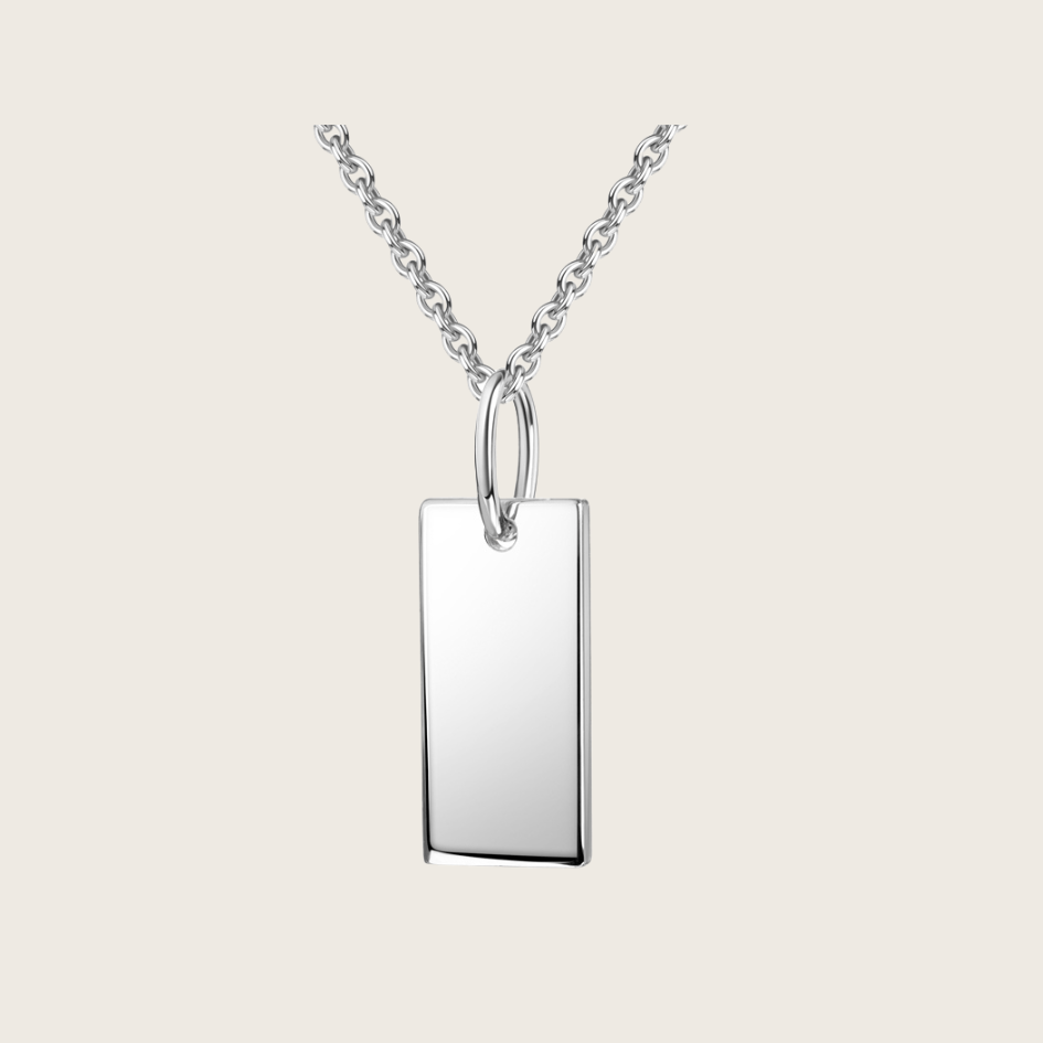 Gravurplättchenkette Eckig - Hommforyou by Juwelier Homm