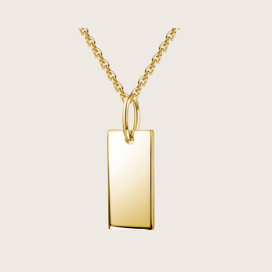 Gravurplättchenkette Eckig - Hommforyou by Juwelier Homm