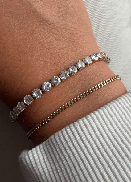 Armband | Tennisarmband Edelstahl Massiv - Hommforyou by Juwelier Homm