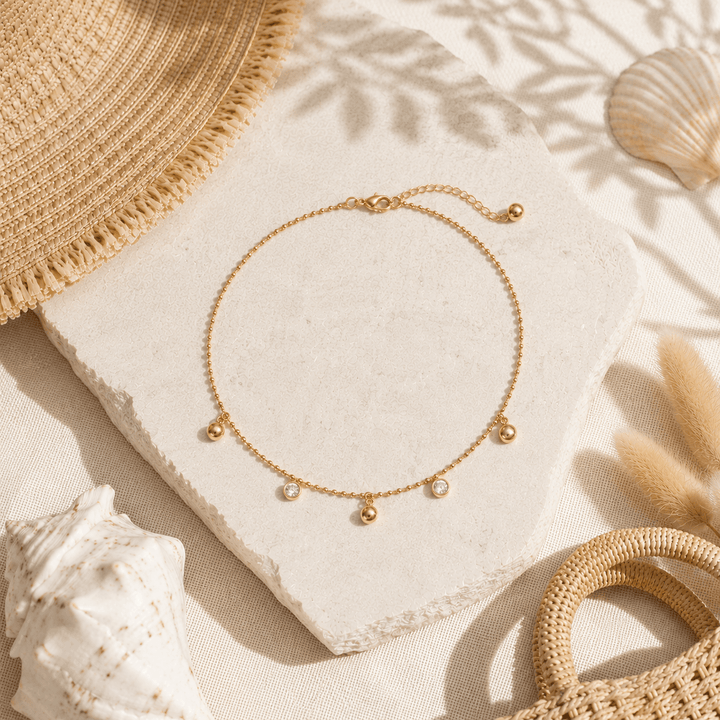 Fußkette Mini Zirkonia - Hommforyou by Juwelier Homm