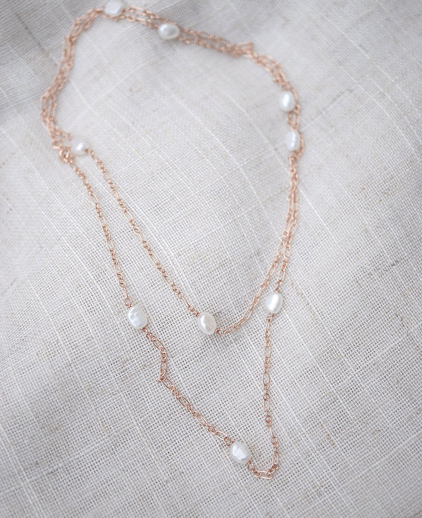 Zarte Gliederkette Pearls