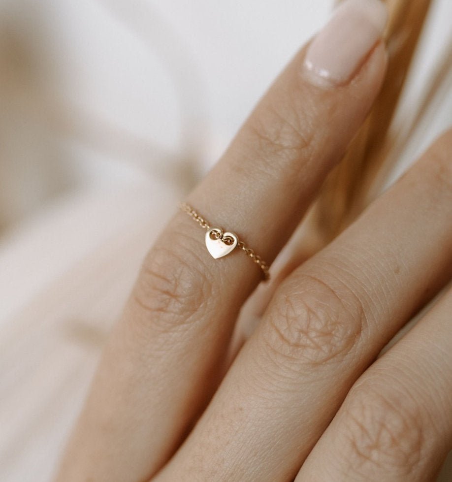 Kettenring tiny heart - Hommforyou by Juwelier Homm