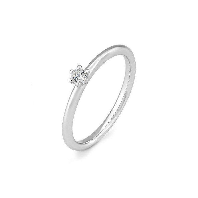 Solitär Ring 6 Krappenfassung - Hommforyou by Juwelier Homm